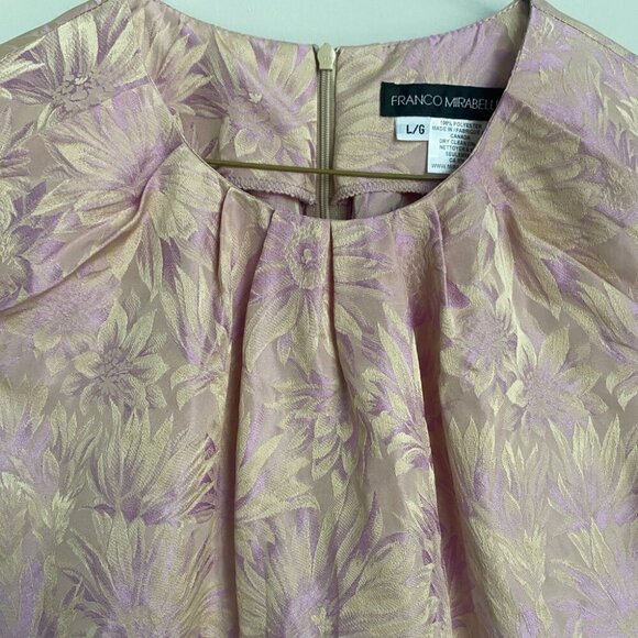 Franco Mirabelli Inez Sleeveless Top Purple English Garden Design Size L - Picture 4 of 6